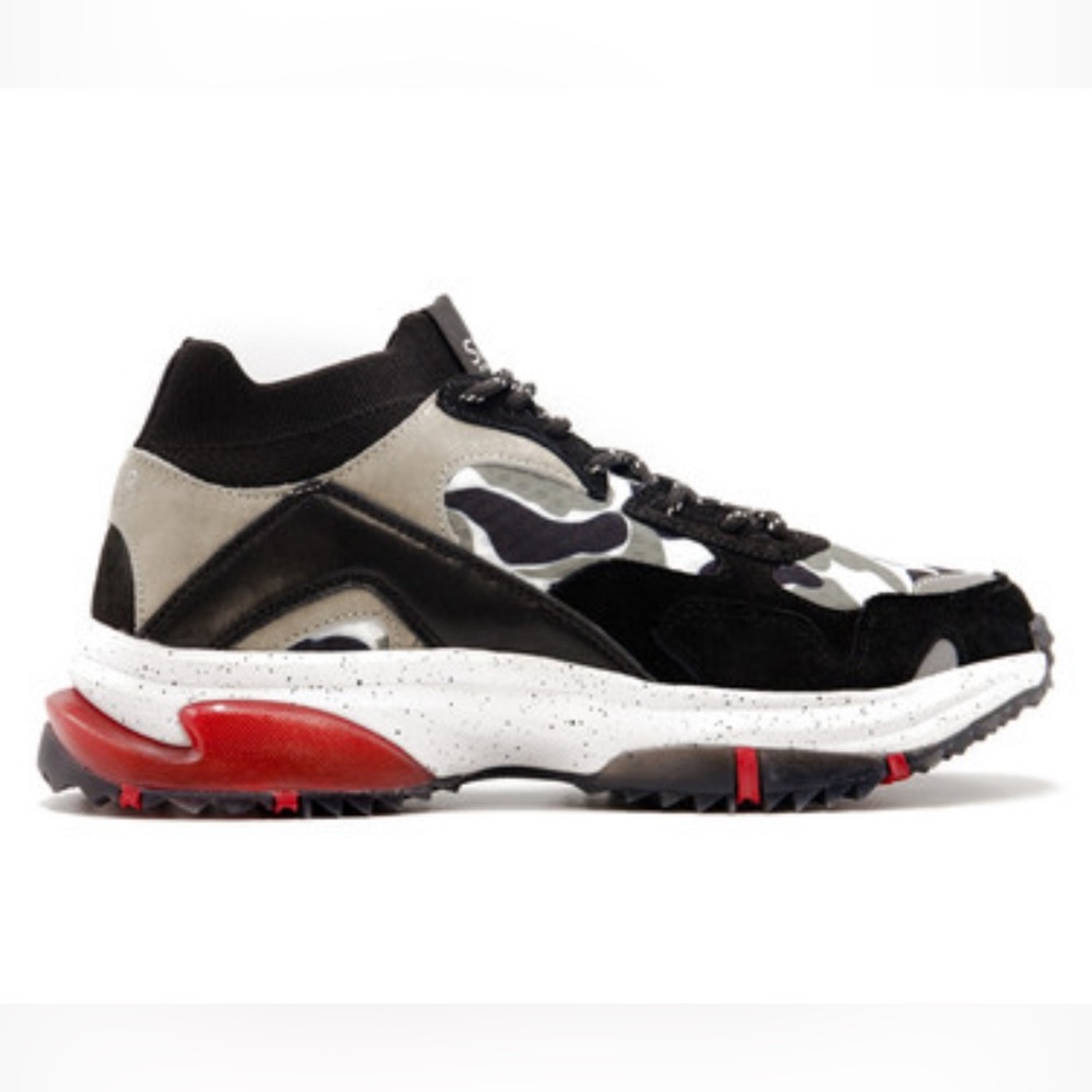 SNKR PROJECT  CANAL SNEAKER // BLACK + GRAY CAMO + RED